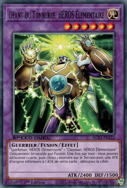 YGO [FR] SGX1-FRA22 GEANT DU TONNERRE, HEROS &Eacute;LEMENTAIRE (COMMUNE)
