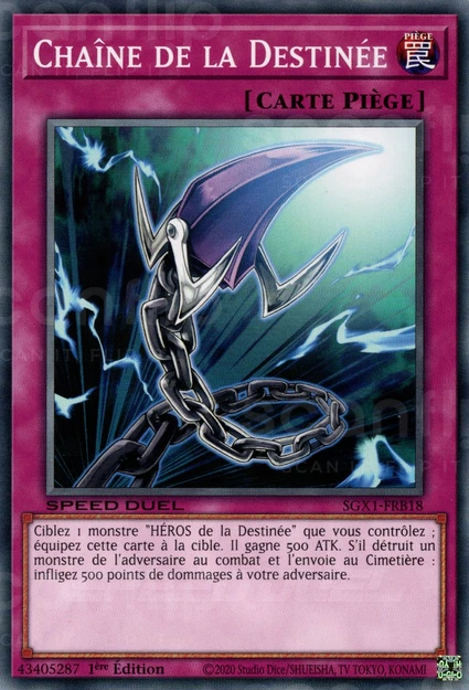 YGO [FR] SGX1-FRB18 CHAINE DE LA DESTINEE (COMMUNE)