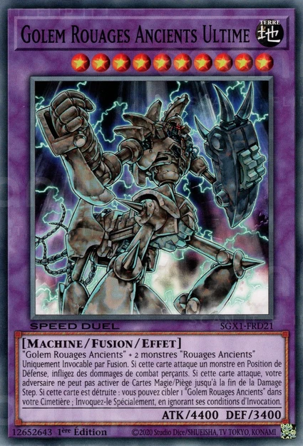YGO [FR] SGX1-FRD21 GOLEM ROUAGES ANCIENTS ULTIME (COMMUNE)