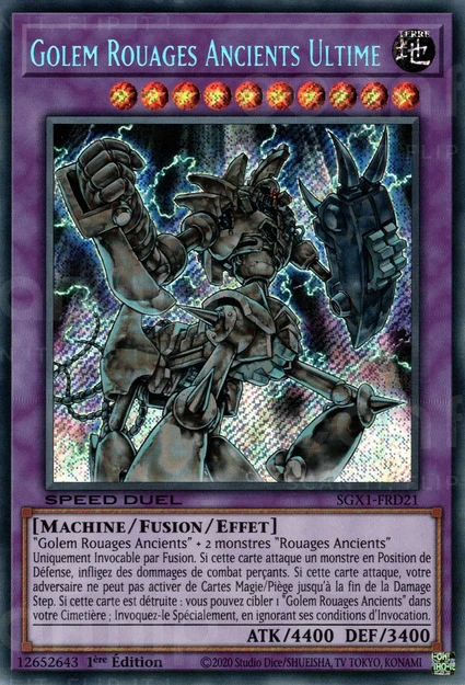 YGO [FR] SGX1-FRD21 GOLEM ROUAGES ANCIENTS ULTIME (SECRETE RARE)