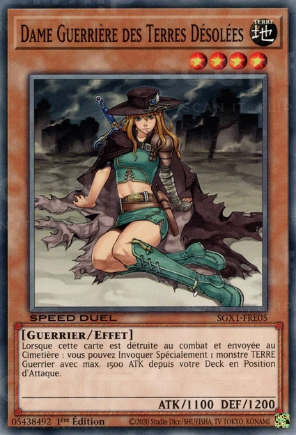 YGO [FR] SGX1-FRE05 DAME GUERRIERE DES TERRES DESOLEES (COMMUNE)