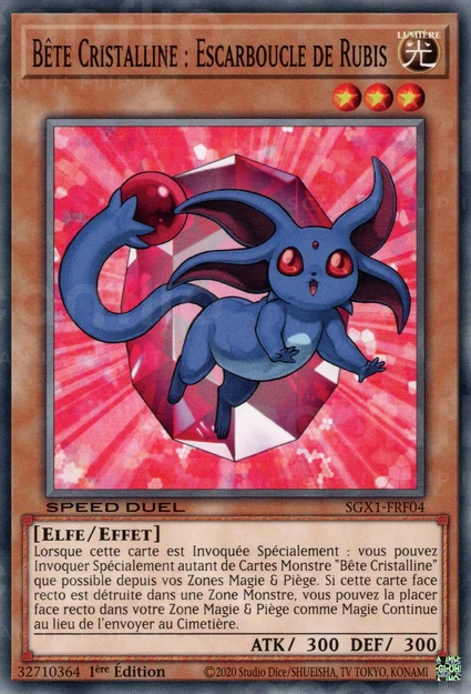 YGO [FR] SGX1-FRF04 BETE CRISTALLINE : ESCARBOUCLE DE RUBIS (COMMUNE)