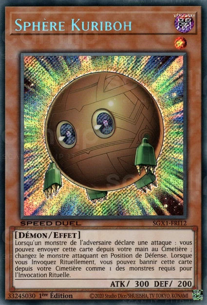 YGO [FR] SGX1-FRI12 SPHERE KURIBOH (SECRETE RARE)