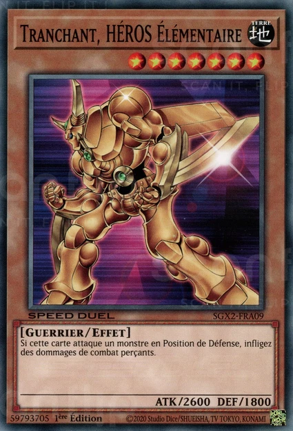 YGO [FR] SGX2-FRA09 TRANCHANT, HEROS &Eacute;LEMENTAIRE (COMMUNE)