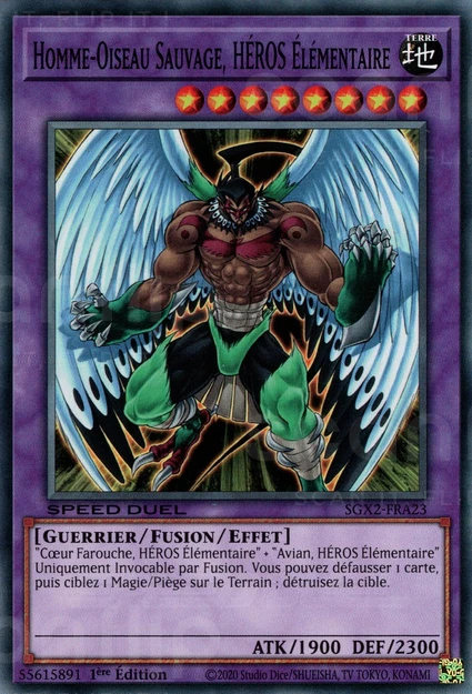 YGO [FR] SGX2-FRA23 HOMME-OISEAU SAUVAGE, HEROS &Eacute;LEMENTAIRE (COMMUNE)