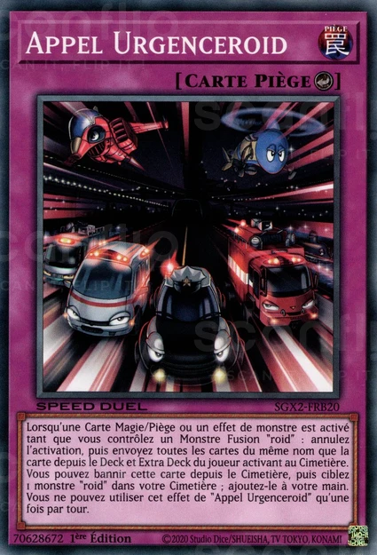 YGO [FR] SGX2-FRB20 APPEL URGENCEROID (COMMUNE)