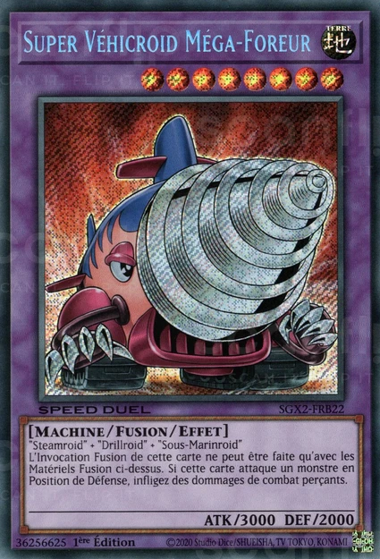YGO [FR] SGX2-FRB22 SUPER VEHICROID MEGA-FOREUR (SECRETE RARE)