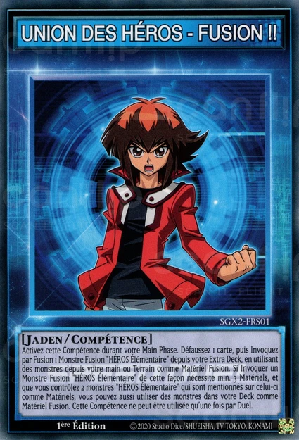 YGO [FR] SGX2-FRS01 UNION DES H&Eacute;ROS - FUSION !! (COMMUNE)