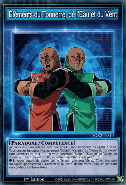 YGO [FR] SGX2-FRS10 &Eacute;LEMENTS DU TONNERRE, DE L'EAU ET DU VENT (COMMUNE)