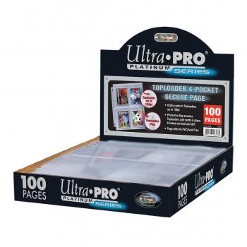 Visuel ULTRA PRO - FEUILLE DE CLASSEUR : SECURE PLATINUM 4 CASES POUR TOPLOADER