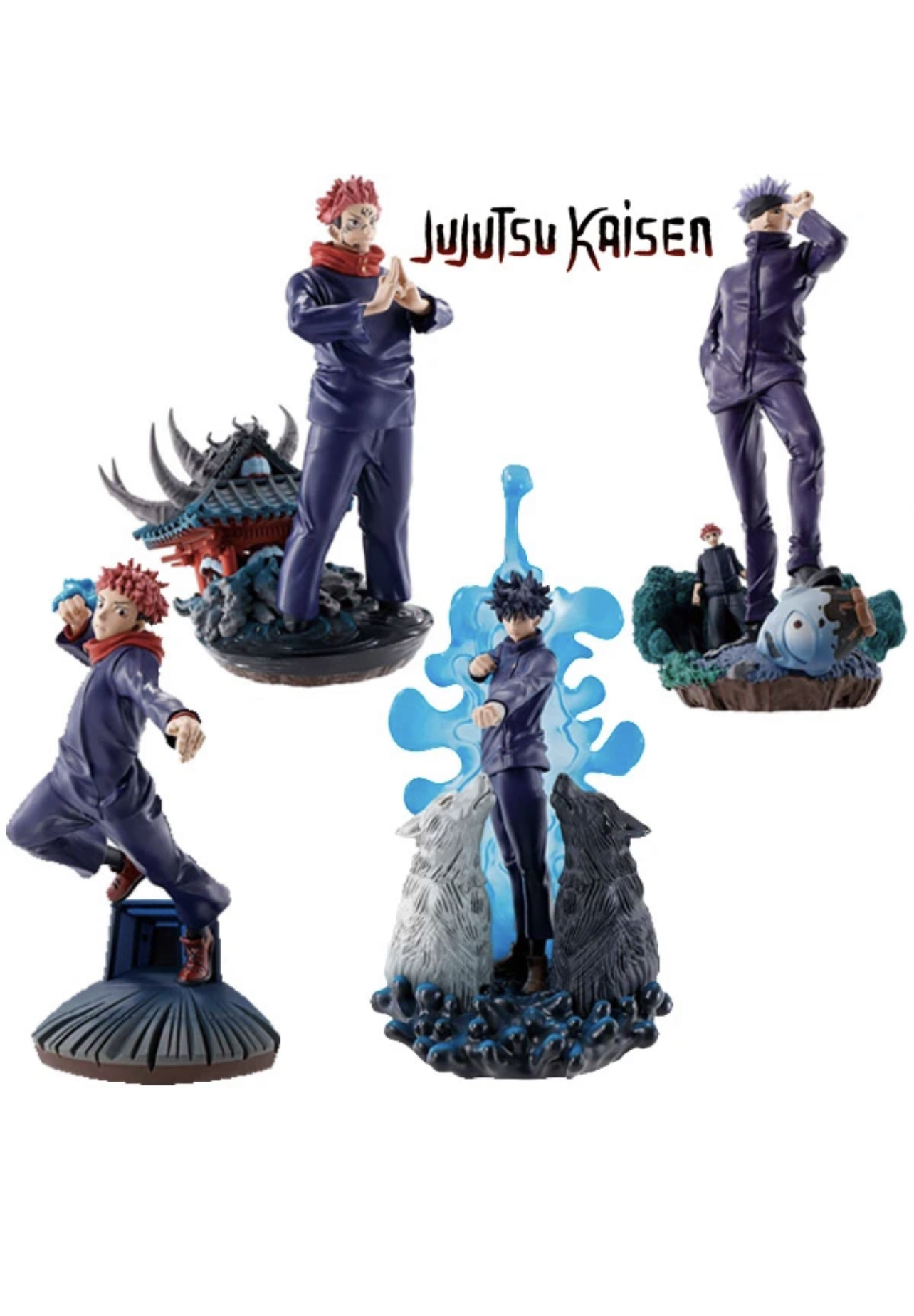 Bulle en Stock - JUJUTSU KAISEN : PETITRAMA SERIES ASSORT Vol.1 BOITE  COMPLETE (4 FIGURINE - 9cm) / REF: MH51582