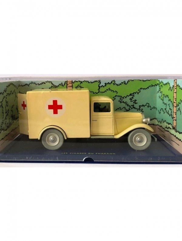 Visuel EN VOITURE TINTIN (ATLAS) 56 L' AMBULANCE DE L'ASILE DES CIGARES DU PHARAON