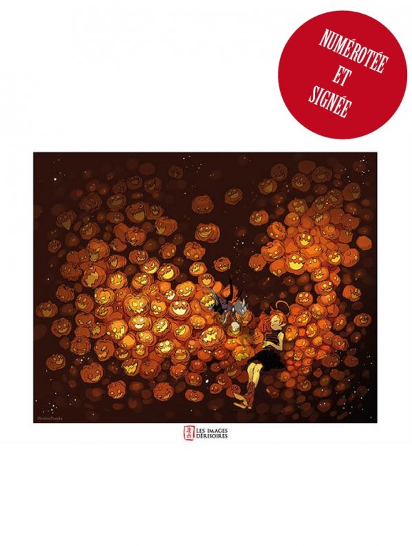 Visuel AFFICHE D’ART PUMPKIN SLEEP NUMEROTÉE ET SIGNÉE