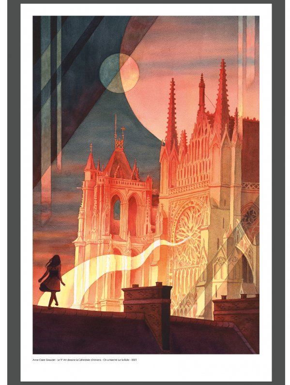 Visuel AFFICHE 800 ANS CATHÉDRALE AMIENS - GIRAUDET
