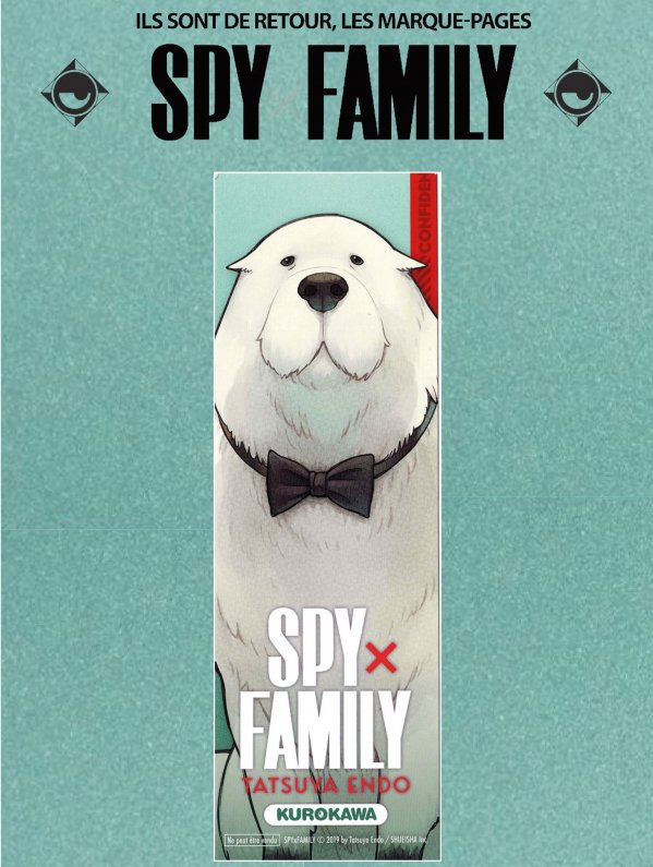 Visuel SPY X FAMILY MARQUE-PAGE  BOND (OFFERT SOUS CONDITION)