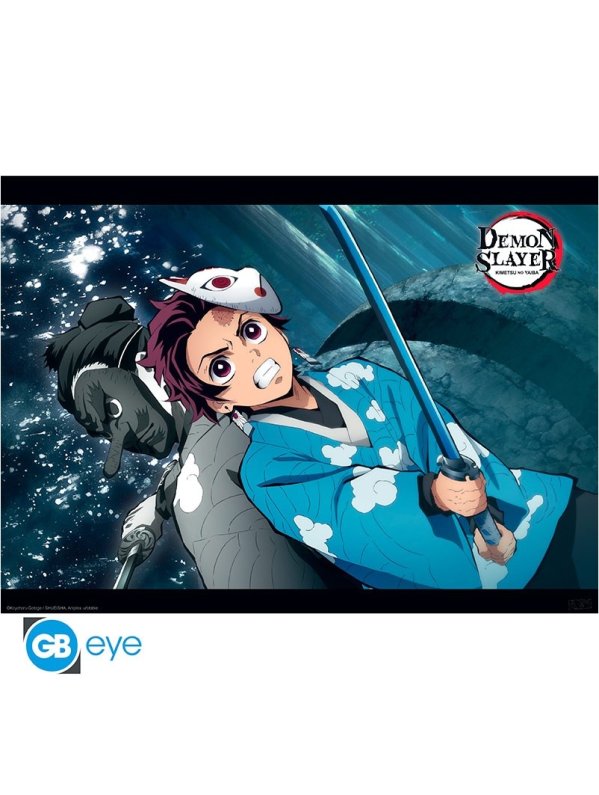 Visuel DEMON SLAYER - Poster "Tanjiro & Urokodaki" (52x38)