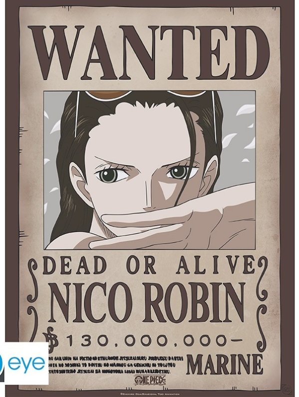 Visuel ONE PIECE POSTER - WANTED NICO ROBIN - 52X38