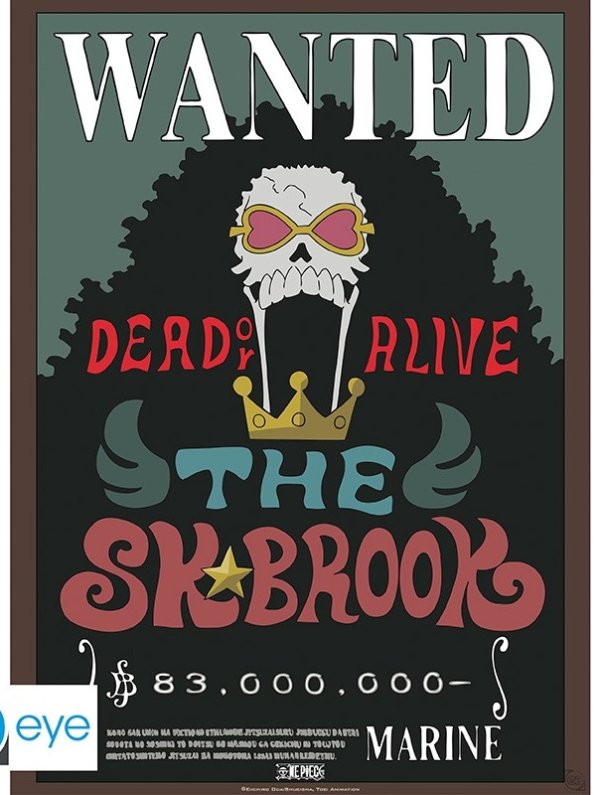 Visuel ONE PIECE - POSTER «WANTED BROOK» (52X38)