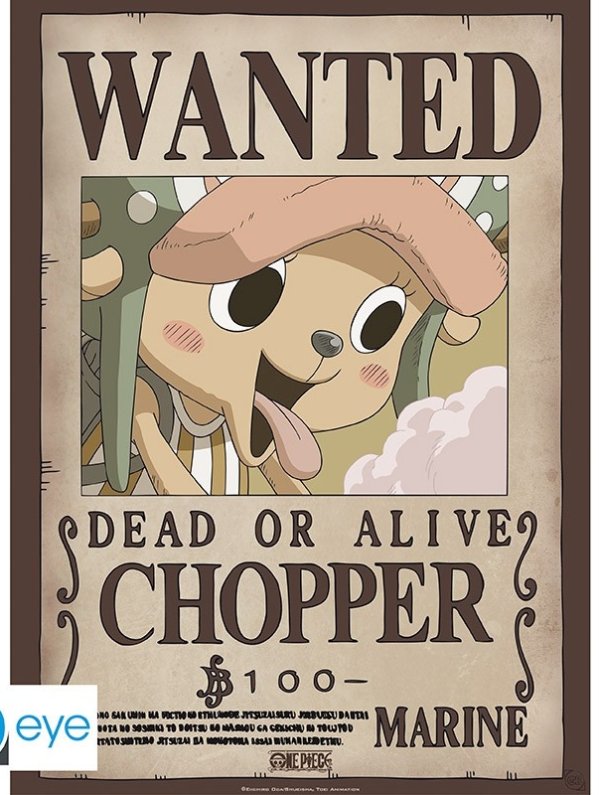 Bulle en Stock - ONE PIECE - POSTER «WANTED CHOPPER» (52X38)