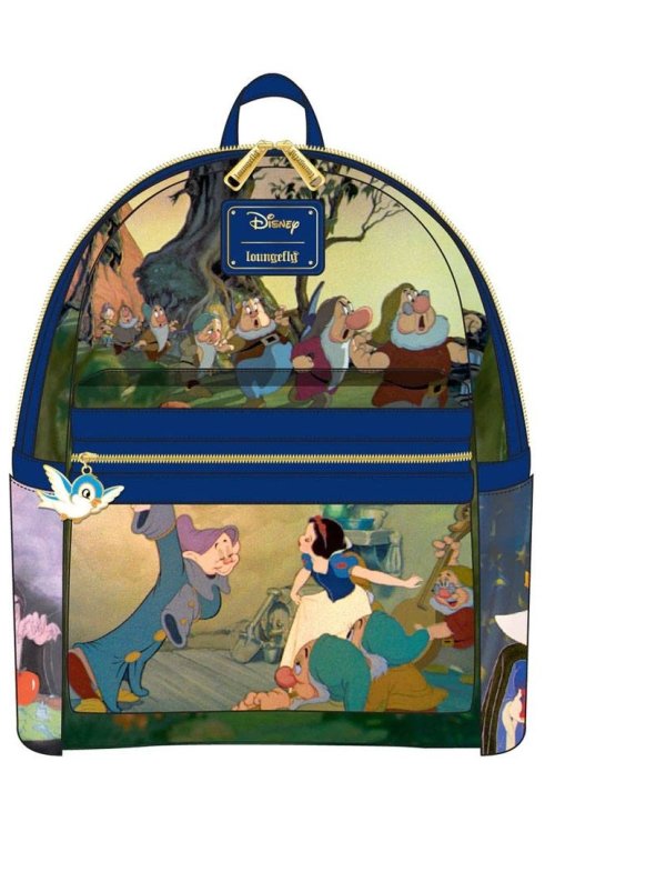 Visuel DISNEY LOUNGEFLY MINI SAC A DOS SNOW WHITE / BLANCHE NEIGE SCENES (REF LFWDBK2228)