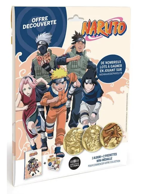 Visuel ALBUM NARUTO ET 2 MINI MEDAILLES ALEATOIRES - MONNAIE DE PARIS