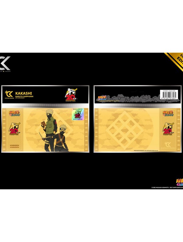 Visuel NARUTO SHIPPUDEN GOLDEN TICKET 20TH ANNIV ED LIMITEE KAKASHI