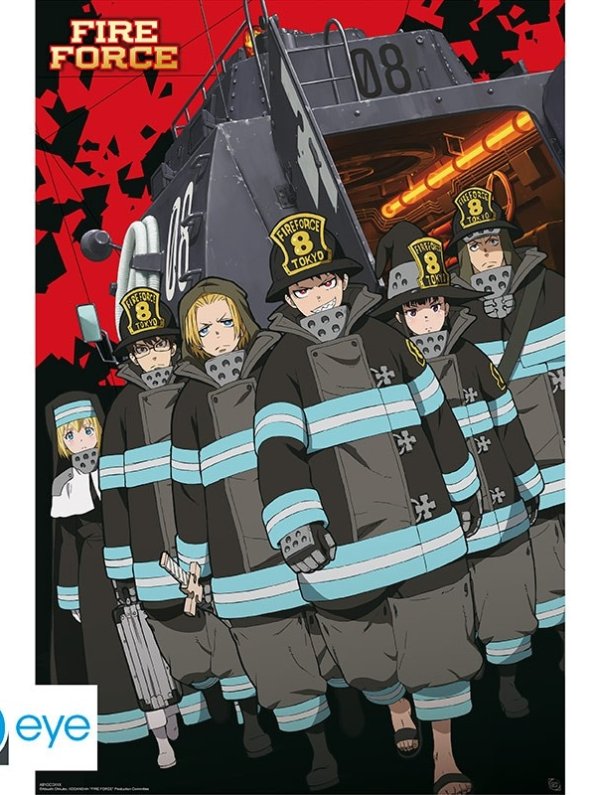 Visuel FIRE FORCE - POSTER "KEY ART S1 8EME BRIGADE" ROULE FILME (91.5X61)