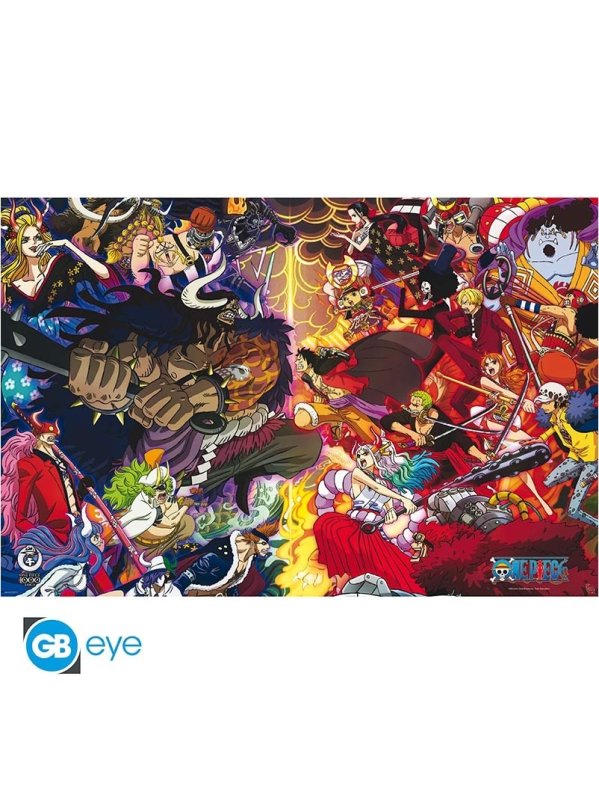 Visuel ONE PIECE - POSTER "1000 LOGS COMBAT FINAL" ROULE FILME (91.5X61)