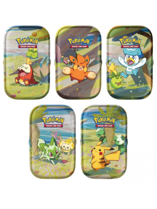Visuel POKEMON JCC EV01 - LOT 5 MINI TINS ÉCARLATE ET VIOLET (FR)