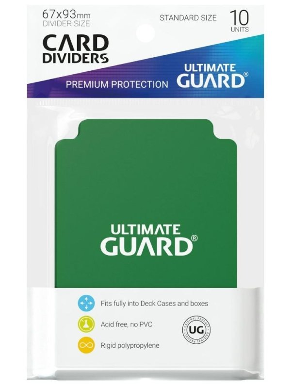 Visuel ULTIMATE GUARD 10 INTERCALAIRES VERT PREMIUM PROTECTION (STANDART SIZE)