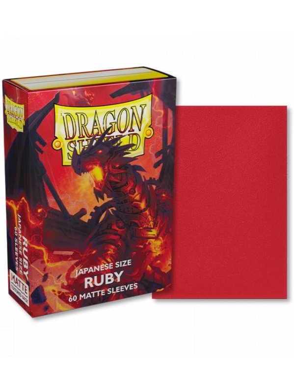 Visuel DRAGON SHIELD - 60 PROTEGE-CARTES MINI MAT - RUBY