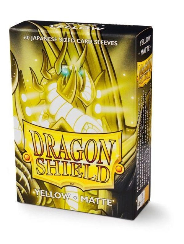 Visuel DRAGON SHIELD - 60 PROTEGE-CARTES MINI : JAUNE MAT