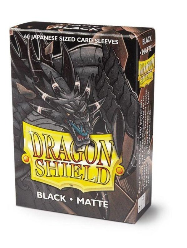 Visuel DRAGON SHIELD - 60 PROTEGE-CARTES MINI : NOIR MAT