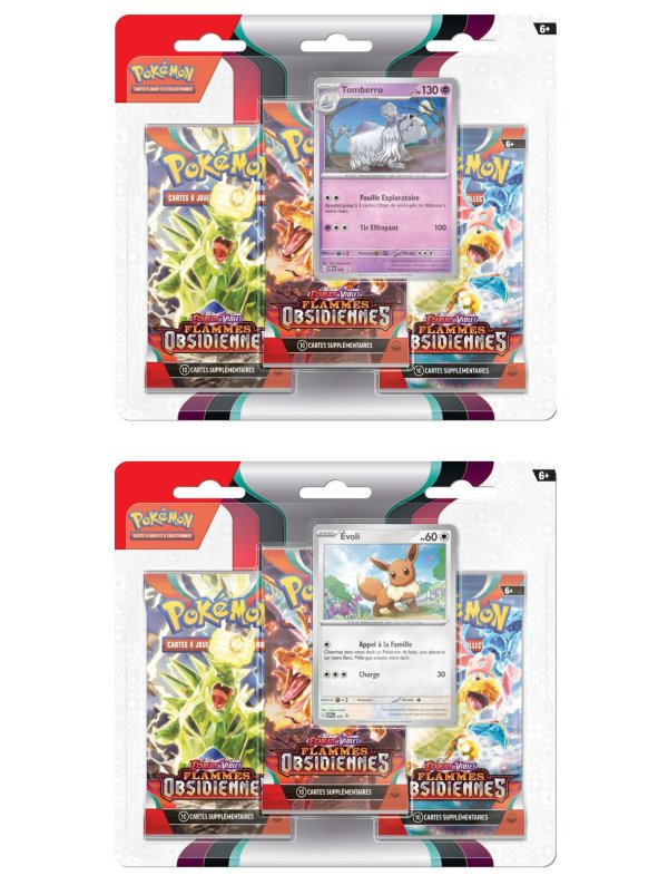 Visuel POKEMON JCC EV03 - TRIPACK FLAMMES OBSIDIENNES (FR)