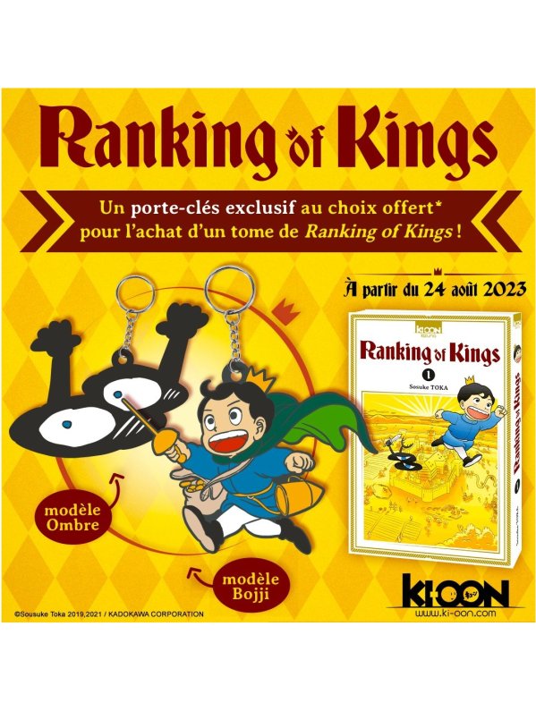 Visuel PORTE CLE RANKING OF KINGS - BOJJI (OFFERT SOUS CONDITION)