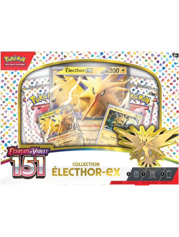 Visuel POKEMON JCC EV03.5 - COFFRET COLLECTION - POKEMON 151 ÉLECTHOR-EX FR