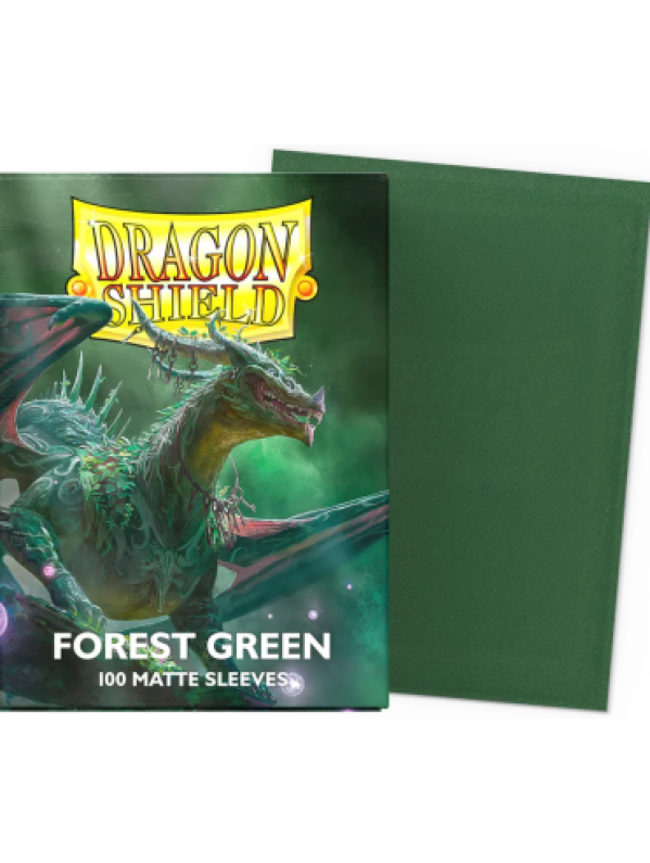 Visuel DRAGON SHIELD - 100 PROTEGE-CARTES STANDARD MAT - FOREST GREEN