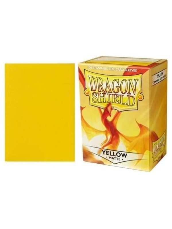 Visuel DRAGON SHIELD - 100 PROTEGE-CARTES STANDARD MAT - JAUNE