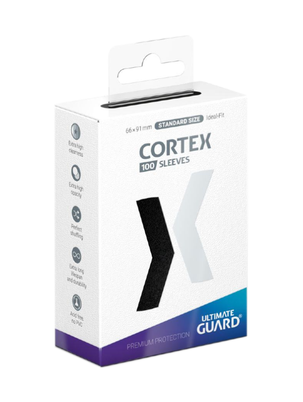 Visuel ULTIMATE GUARD - 100 PROTEGE-CARTES STANDARD CORTEX - NOIR