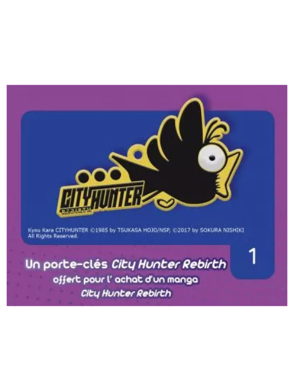 Visuel PORTE CLE CITY HUNTER REBIRTH (OFFERT SOUS CONDITION)