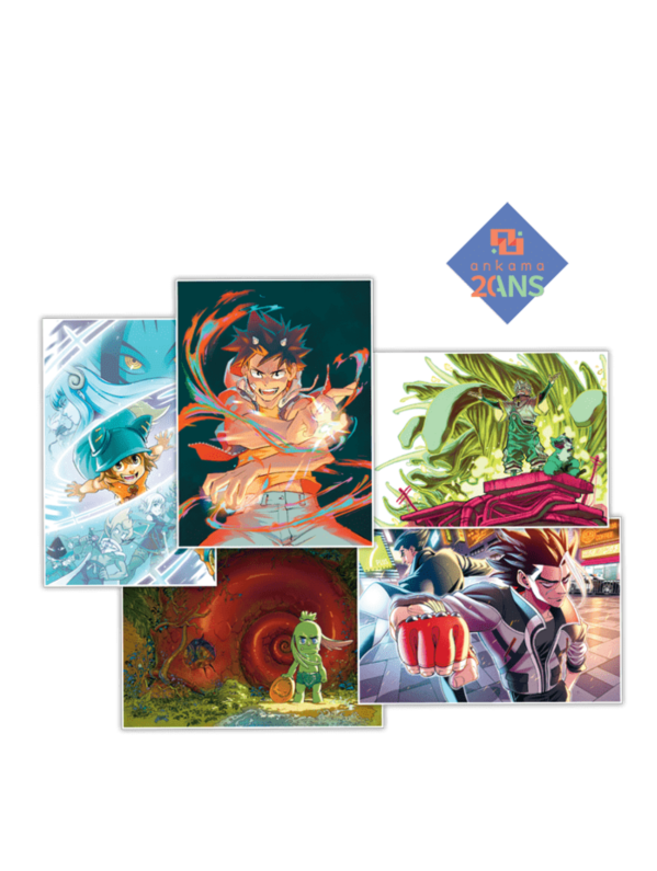 Visuel LOT DE 5 EX-LIBRIS MANGAS POUR LES 20 ANS D'ANKAMA