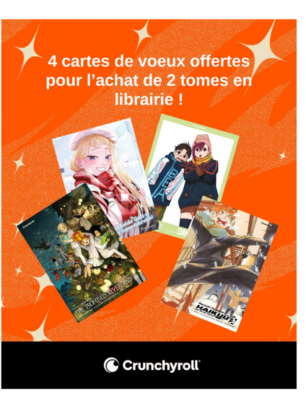 Visuel LOT DE 4 CARTES DE VOEUX CRUNCHYROLL 2026 (OFFERT SOUS CONDITION)
