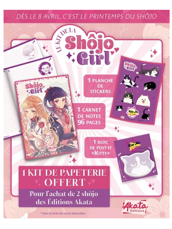 Visuel KIT DE PAPETERIE AKATA - SHOJO GIRL