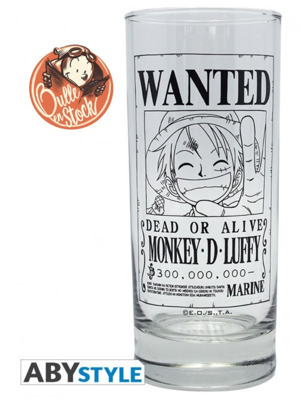 Visuel ONE PIECE - VERRE "LUFFY WANTED"