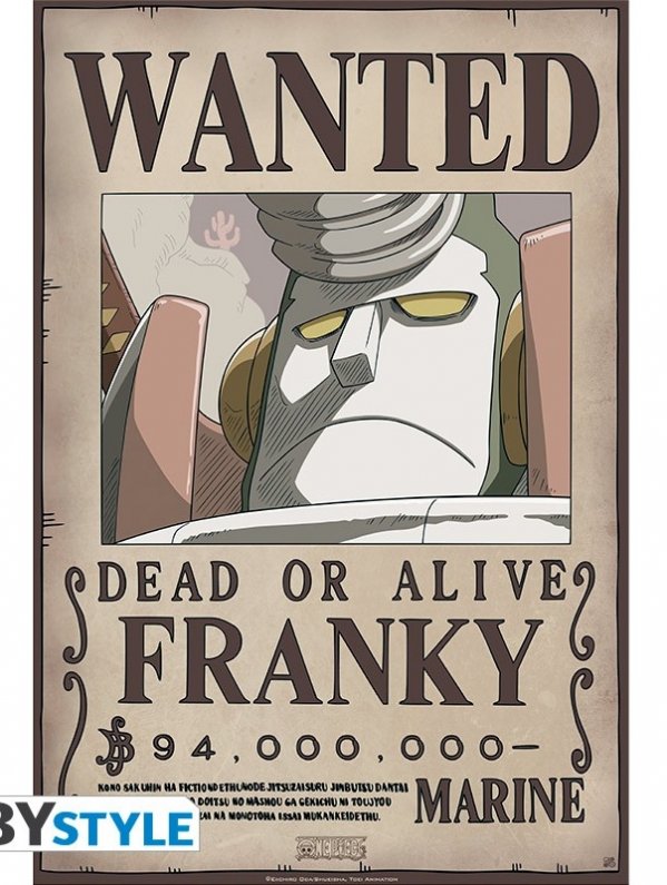 Visuel ONE PIECE - POSTER "WANTED FRANKY NEW"