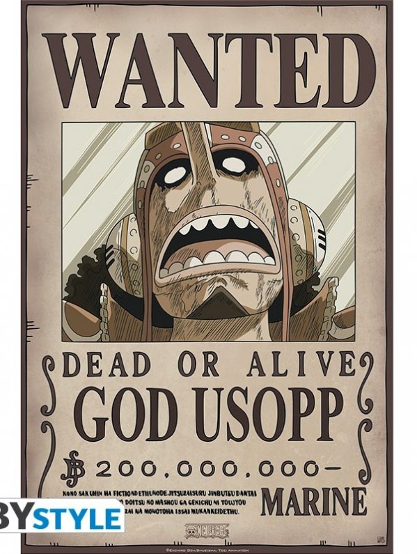 Visuel ONE PIECE - POSTER "WANTED GOD USOPP NEW"