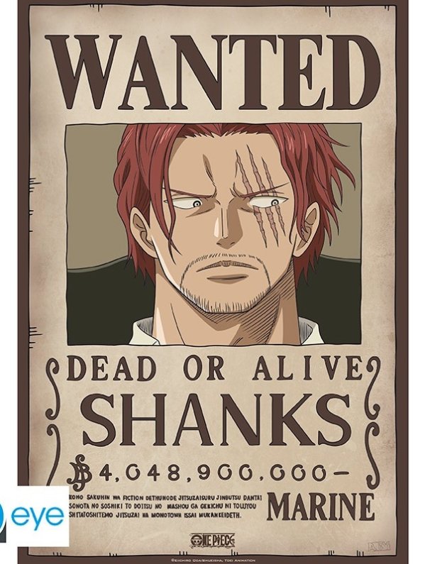 Visuel ONE PIECE - POSTER "WANTED SHANKS"
