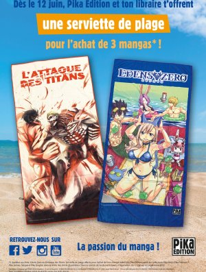 Serviette « attaque des titans » (offerte sous condition)
