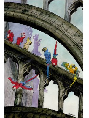AFFICHE LUXE BATEM LES COULEURS DU MONDE LA CATHEDRALE D'AMIENS EN COULEUR