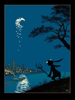 AFFICHE LA CAROTTE AUX ÉTOILES (CONTOUR BLANC)